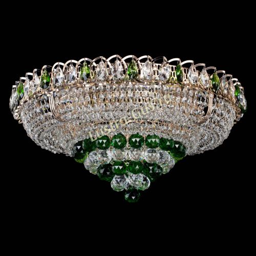 Люстра Кольцо пирамида шар 40 мм зеленая в Саратове Гусь Хрустальный