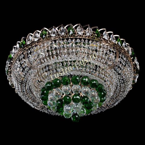 Люстра Кольцо пирамида шар 40 мм зеленая в Саратове Гусь Хрустальный