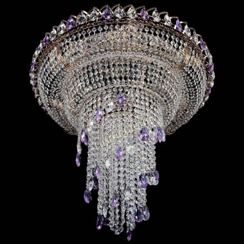 Люстра Кольцо №10 фиолетовая в Саратове Гусь Хрустальный