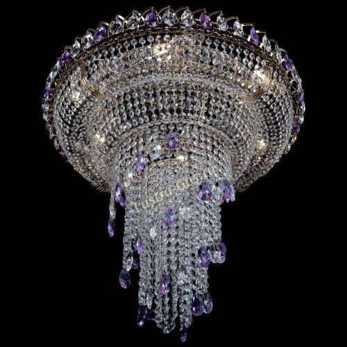 Люстра Кольцо №10 фиолетовая в Саратове Гусь Хрустальный