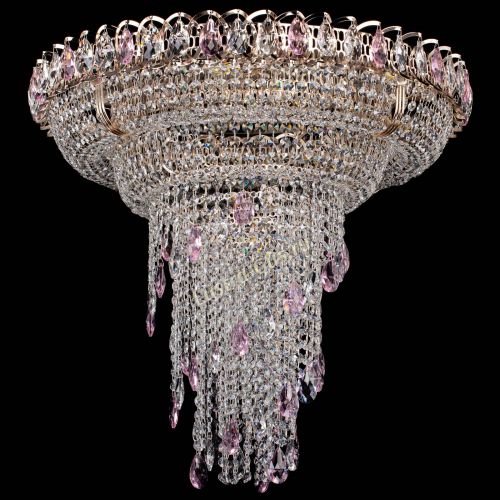 Люстра Кольцо №10 розовая в Саратове Гусь Хрустальный