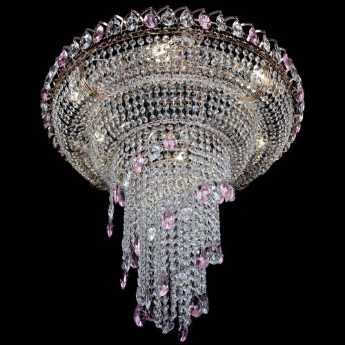 Люстра Кольцо №10 розовая в Саратове Гусь Хрустальный