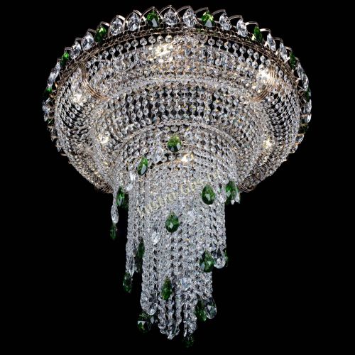 Люстра Кольцо №10 зеленая в Саратове Гусь Хрустальный