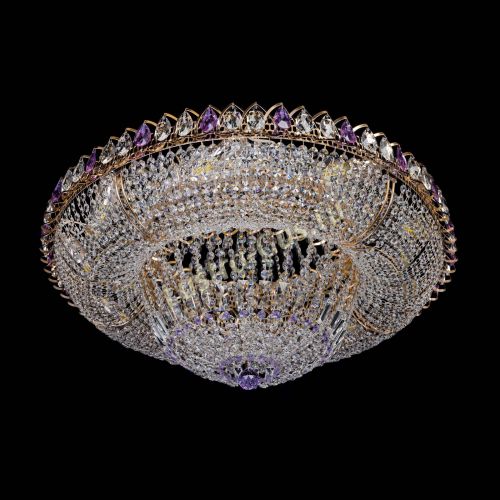 Люстра Кольцо Классика фиолетовая 800 мм в Саратове Гусь Хрустальный