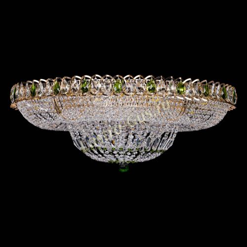 Люстра Кольцо Классика зеленое 800 мм  в Саратове Гусь Хрустальный