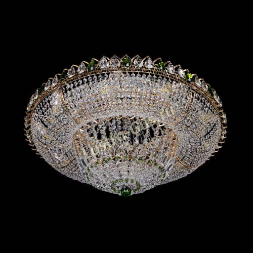 Люстра Кольцо Классика зеленое 800 мм  в Саратове Гусь Хрустальный