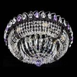 Люстра Кольцо Классика Черная с фиолетовыми подвесками в Саратове