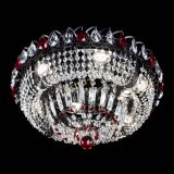 Люстра Кольцо Классика Черная с красными подвесками в Саратове