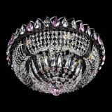 Люстра Кольцо Классика Черная с розовыми подвесками в Саратове