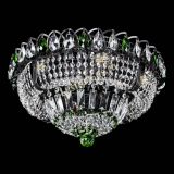 Люстра Кольцо Классика Черная с зелеными подвесками в Саратове