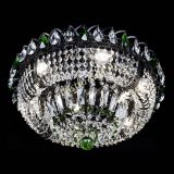 Люстра Кольцо Классика Черная с зелеными подвесками в Саратове