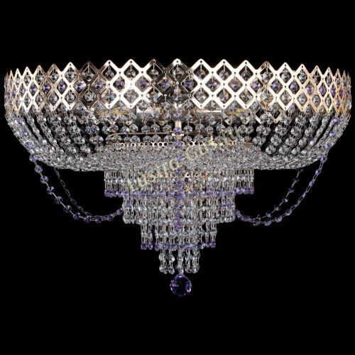 Люстра Корона №11 фиолетовая в Саратове Гусь Хрустальный
