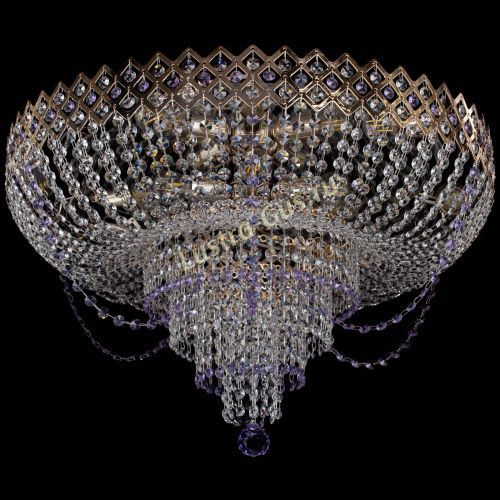 Люстра Корона №11 фиолетовая в Саратове Гусь Хрустальный