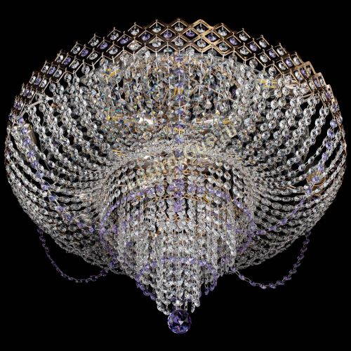 Люстра Корона №11 фиолетовая в Саратове Гусь Хрустальный