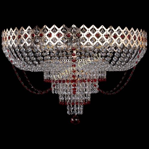 Люстра Корона №11 красная в Саратове Гусь Хрустальный