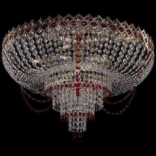 Люстра Корона №11 красная в Саратове Гусь Хрустальный