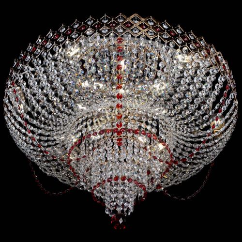 Люстра Корона №11 красная в Саратове Гусь Хрустальный