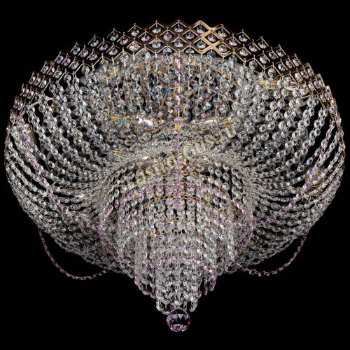 Люстра Корона №11 розовая в Саратове Гусь Хрустальный