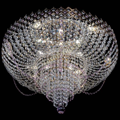 Люстра Корона №11 розовая в Саратове Гусь Хрустальный