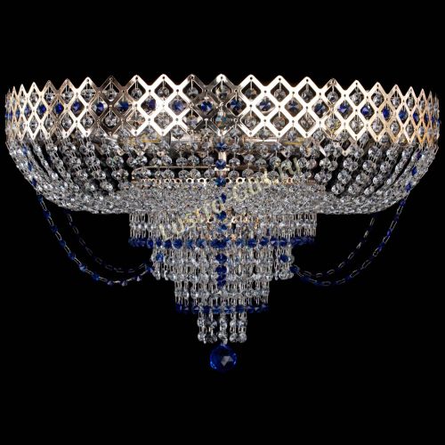 Люстра Корона №11 синяя в Саратове Гусь Хрустальный