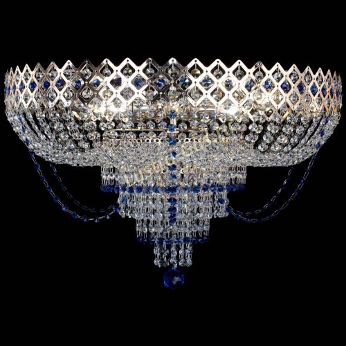 Люстра Корона №11 синяя в Саратове Гусь Хрустальный