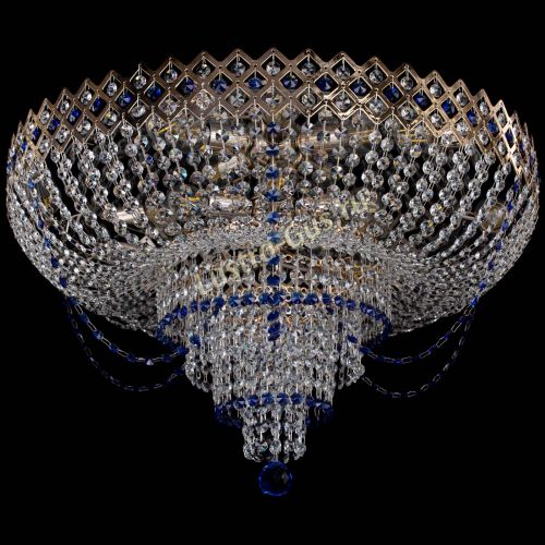 Люстра Корона №11 синяя в Саратове Гусь Хрустальный