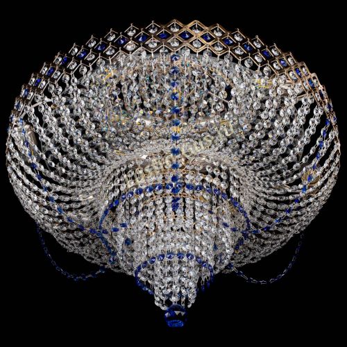 Люстра Корона №11 синяя в Саратове Гусь Хрустальный