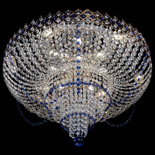 Люстра Корона №11 синяя в Саратове Гусь Хрустальный