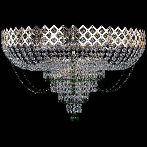 Люстра Корона №11 зеленая в Саратове Гусь Хрустальный