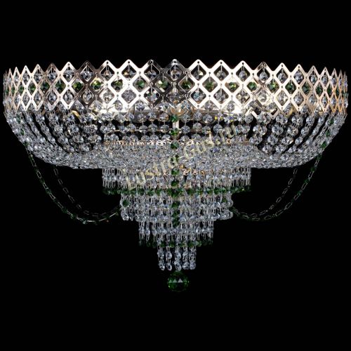 Люстра Корона №11 зеленая в Саратове Гусь Хрустальный