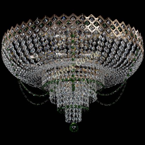 Люстра Корона №11 зеленая в Саратове Гусь Хрустальный