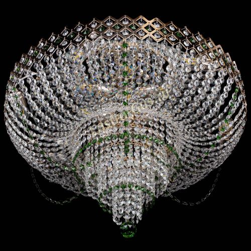 Люстра Корона №11 зеленая в Саратове Гусь Хрустальный