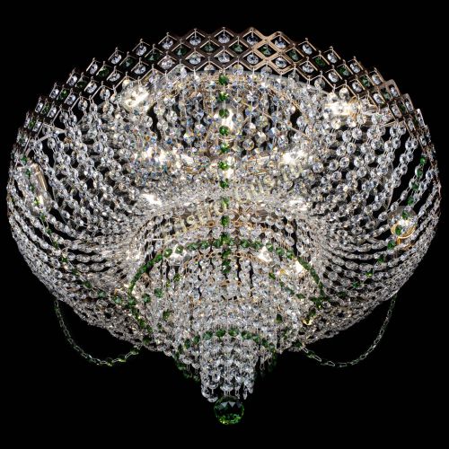 Люстра Корона №11 зеленая в Саратове Гусь Хрустальный