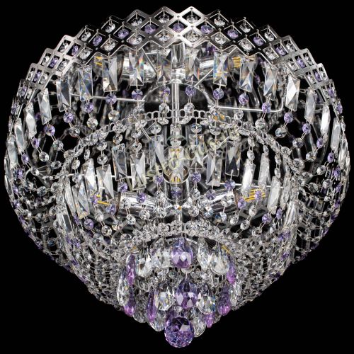 Люстра Корона №5 фиолетовая в Саратове Гусь Хрустальный