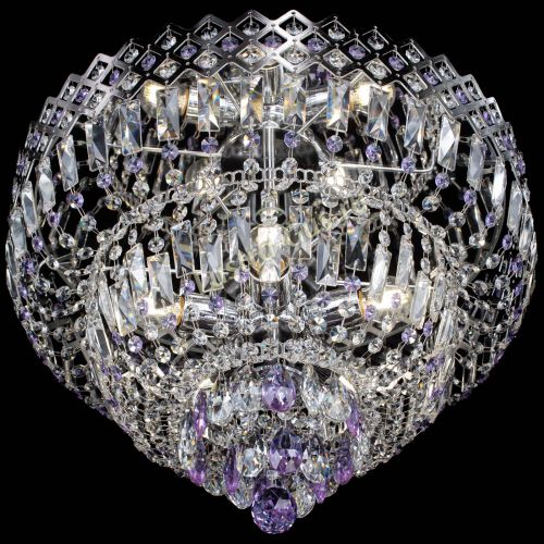 Люстра Корона №5 фиолетовая в Саратове Гусь Хрустальный