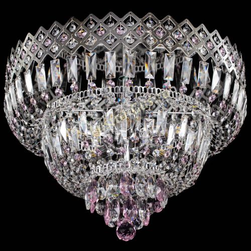 Люстра Корона №5 розовая в Саратове Гусь Хрустальный