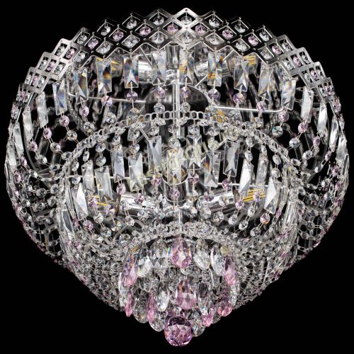 Люстра Корона №5 розовая в Саратове Гусь Хрустальный