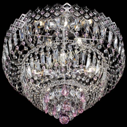 Люстра Корона №5 розовая в Саратове Гусь Хрустальный