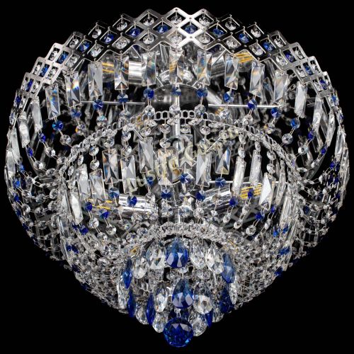 Люстра Корона №5 синяя в Саратове Гусь Хрустальный