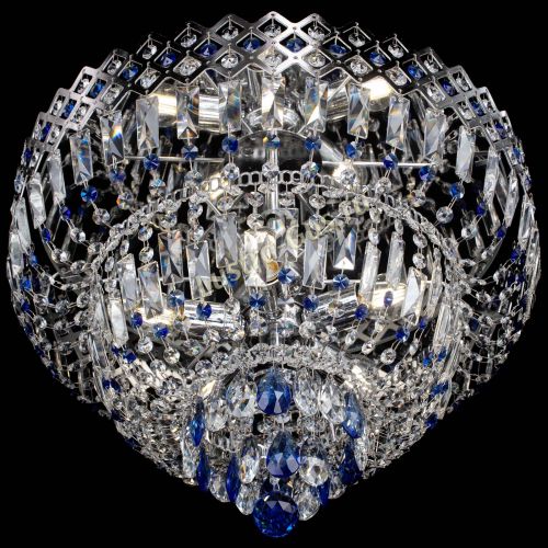 Люстра Корона №5 синяя в Саратове Гусь Хрустальный