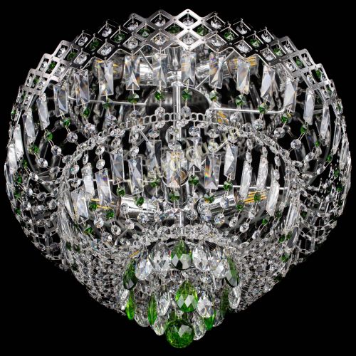 Люстра Корона №5 зеленая в Саратове Гусь Хрустальный