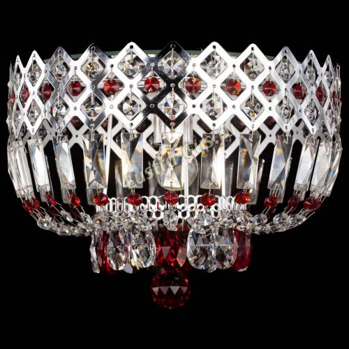 Люстра Корона пластинка №1 красная в Саратове Гусь Хрустальный