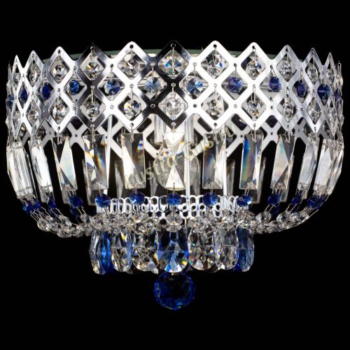Люстра Корона пластинка №1 синяя в Саратове Гусь Хрустальный