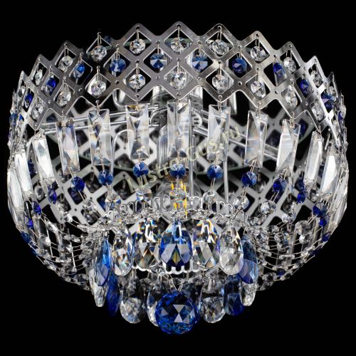 Люстра Корона пластинка №1 синяя в Саратове Гусь Хрустальный
