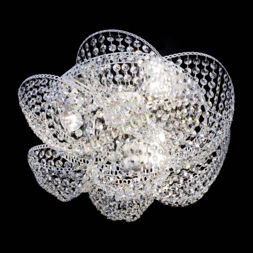 Люстра Космея №3 Белая в Саратове Гусь Хрустальный