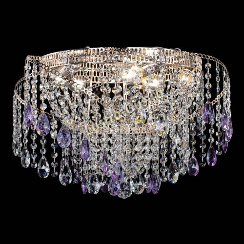 Люстра Космея №4 фиолетовая в Саратове Гусь Хрустальный