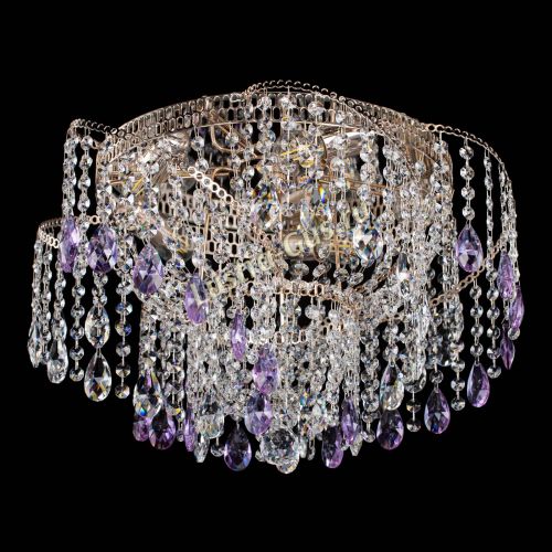 Люстра Космея №4 фиолетовая в Саратове Гусь Хрустальный