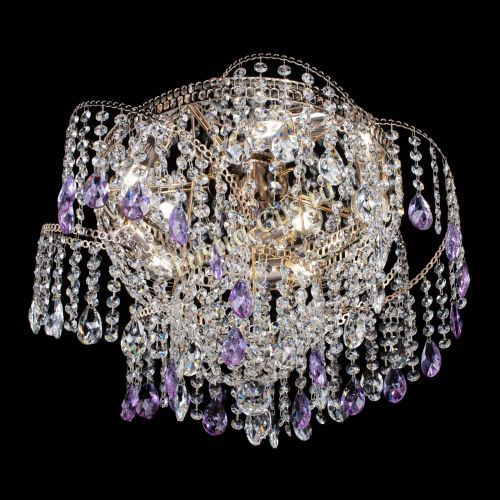 Люстра Космея №4 фиолетовая в Саратове Гусь Хрустальный
