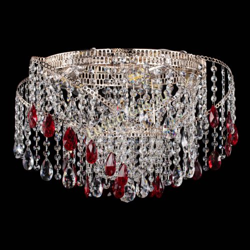 Люстра Космея №4 красная в Саратове Гусь Хрустальный