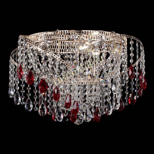 Люстра Космея №4 красная в Саратове Гусь Хрустальный